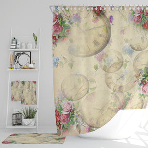Timeless Rose Vintage Floral Shower Curtain