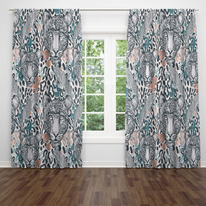 Leopard Print Window Curtains