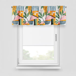 Pink Summer Abstract Window Curtains