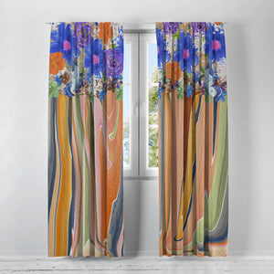 Tuscan Floral Window Curtains