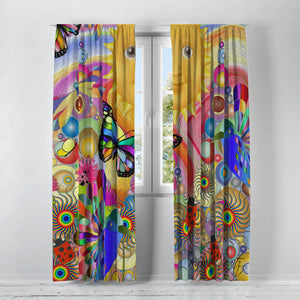Hippie Sunshine Window Curtains