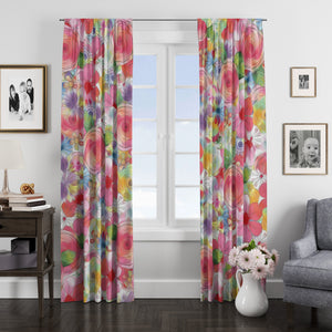 Hope Blooms Floral Window Curtains