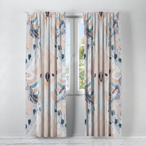 Tranquil Ikat Window Curtains
