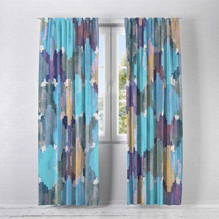 Iris Ikat Window Curtains