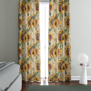Country Sunflower Window Curtains
