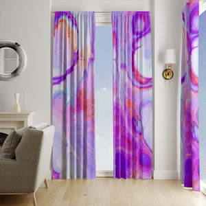 Purple Crush Swirled Window Curtains