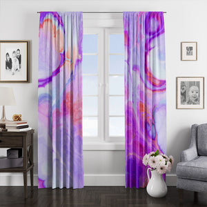 Purple Crush Swirled Window Curtains