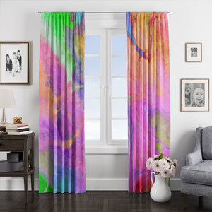  Bohemian Soul Swirl Marbled Window Curtains