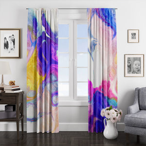 Bohemian Swirl Marbled Window Curtains