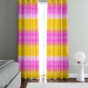 Tropical Pink Tie Dye Window Curtain