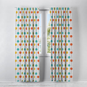 Midcentury Modern Lollipop Window Curtains