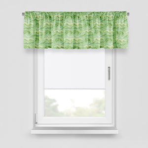 Green Waves Modern Window Curtains