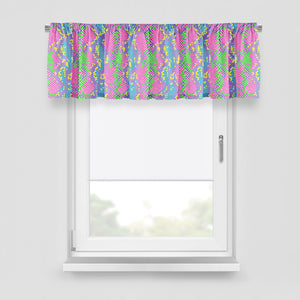 Neon Snakeskin Window Curtains