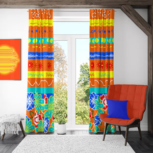 Orange Delight Modern Window Curtains