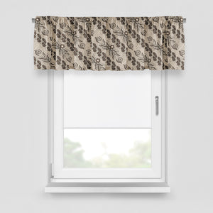 Window Curtains Boho Brown Floral