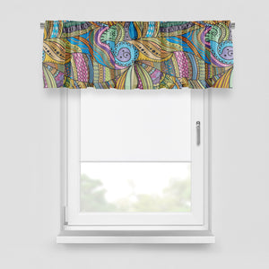 Window Curtains Boho Abstract Mosaic