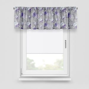 Window Curtains Lavender Rose with Gray