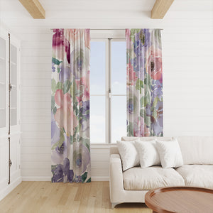 Sweatpea Floral Window Curtains