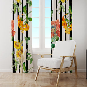 Floral Window Curtains