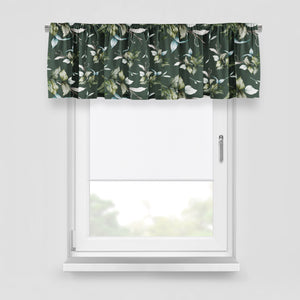 Fancy Foliage Window Curtains Elegant Greens