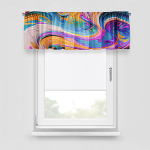 Groovy Swirl Window Curtains Boho Custom Curtains