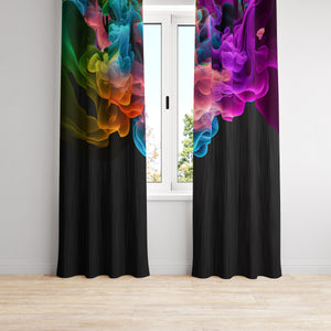 Colorful Fog Custom Window Curtains Elegant Hint Of Boho