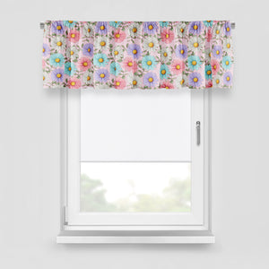 Cottage Daisies Floral Window Curtains Pink Daisy Custom Curtains