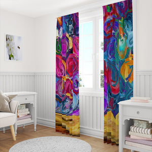 Angier Hippie Abstract Window Curtains