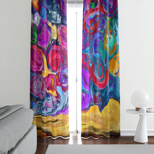 Angier Hippie Abstract Window Curtains