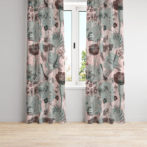 Dragonfly Floral Window Curtains