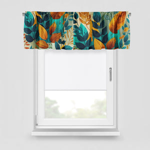 Colorful Leaves Botanical Window Curtains