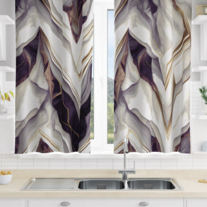 Marbled Wine Window Curtains