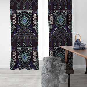 Boho Pattern Window Curtains Custom Size Available