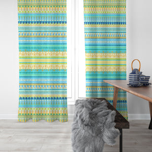 Sunny Southwest Pattern Boho Window Curtains Custom Size Available