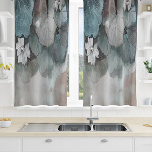  Sage Green Floral Elegant Window Curtains Custom Sizes Available