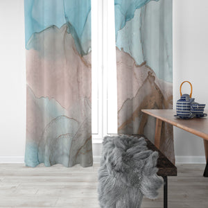 Watercolor Abstract Window Curtains Custom Sizes Available
