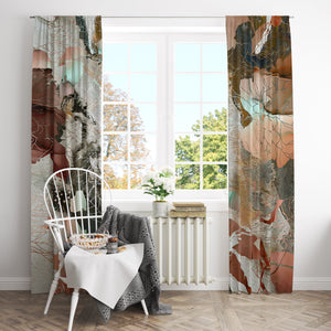Arrabella Modern Abstract Window Curtains Custom Sizes Available