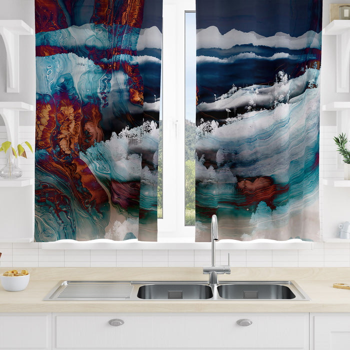 Sailors Sky Abstract Window Curtains Custom Sizes Available