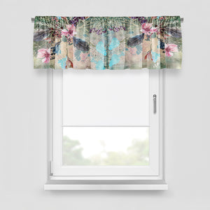 Green Boho Floral Abstract  Window Curtains Custom Sizes Available