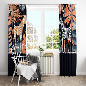Tiger Window Curtains Custom Sizes Available