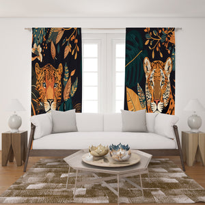 Tiger Window Curtains Custom Sizes Available