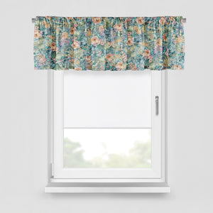 Green Chintz Floral Window Curtains Custom Sizes Available