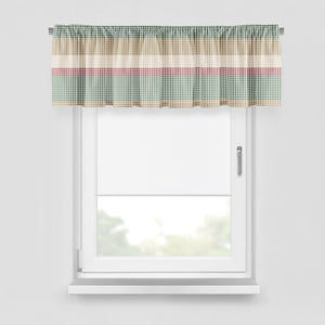 Farmhouse Window Curtains Houndstooth Pattern