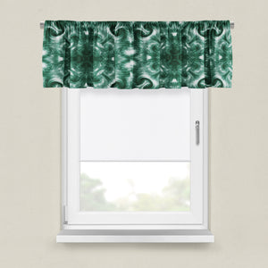 Boho Window Curtains Faux Emerald Green Tie Dye