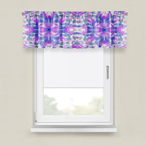 Boho Window Curtains Lavender and Pink Faux Tie Dye