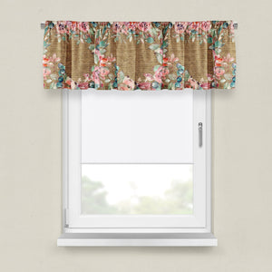 Vintage Floral Window Curtains Garden Diary Shabby Cottage Curtains