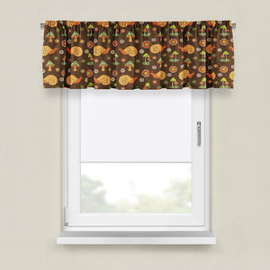 Window Curtains Retro Mushroom