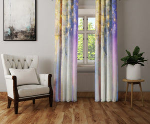 Lavender Nights Boho Chic Sheer and Blackout Window Curtains