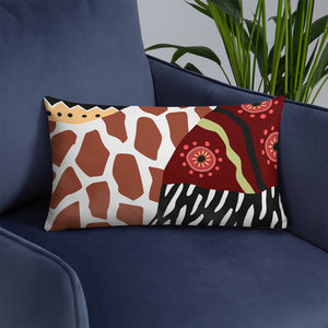 Tribal Collage Pattern Throw Pillow