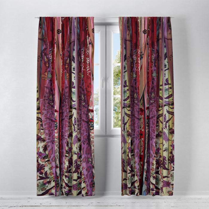 Boho Chic Window Curtains Gypsy Curtain Panels Blackout, Sheers, Valances Available